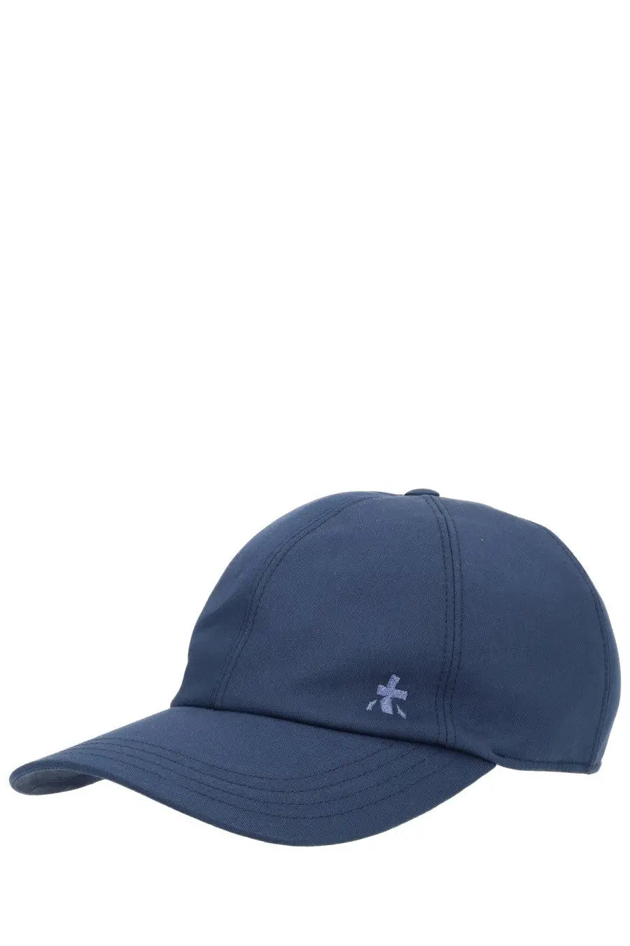Navy blue Premiata men’s baseball hat with small embroidered logo on front made from durable fabric