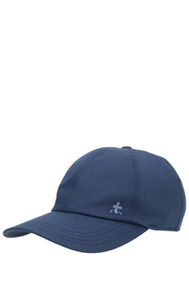 Navy blue Premiata men’s baseball hat with small embroidered logo on front made from durable fabric
