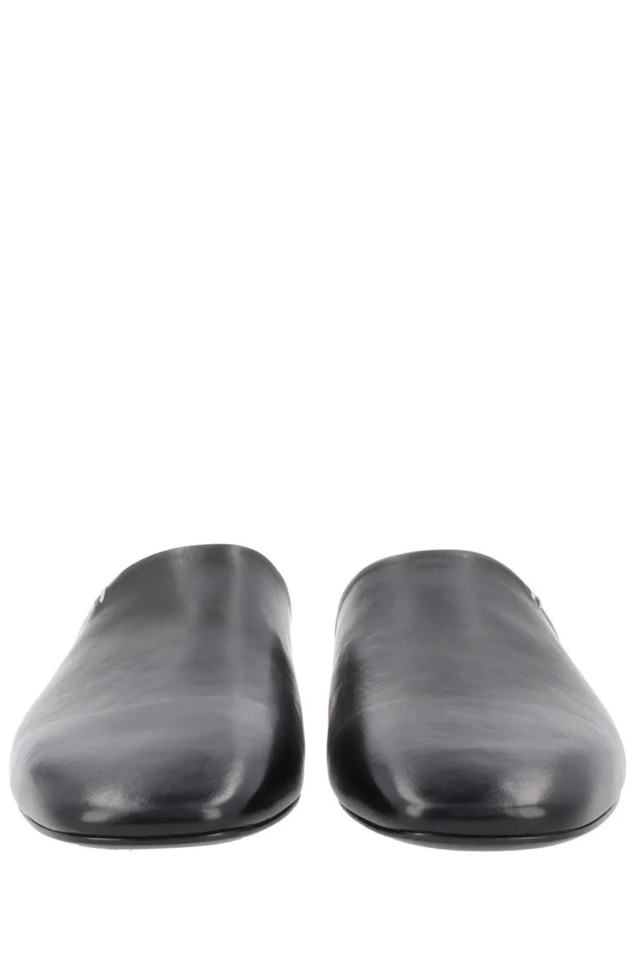 Premiata men’s leather sabot black black leather mules with a sleek minimalist design