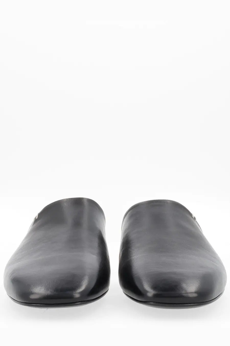 Premiata men’s leather sabot black sleek black leather mules with minimalist design and slip-on style