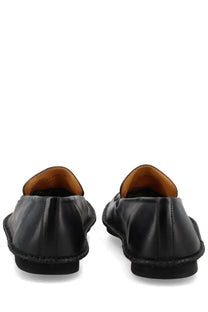 Premiata men’s mocassino land black leather loafers with stitched welt and tan lining for stylish comfort