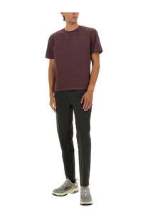 Premiata men’s shirt red sleek dark purple short-sleeved t-shirt with crew neckline and subtle fabric texture