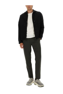 Premiata men’s black zip sweatshirt with drawstring hood and ribbed cuffs made of soft fabric for casual wear