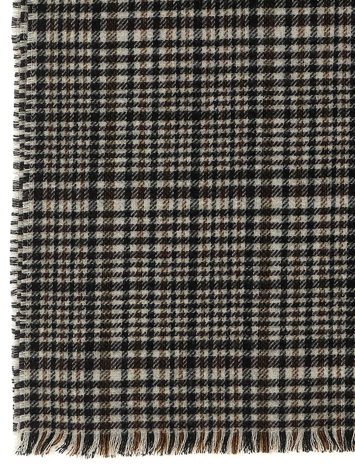 Brunello Cucinelli Prince of Wales Cashmere Scarf Gold