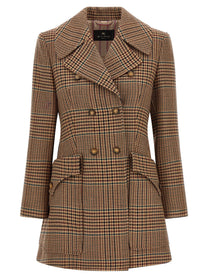 ETRO Prince of Wales Coat Brown