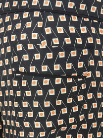 Fendi Women's Printed Black Silk Pajamas Trousers Black
