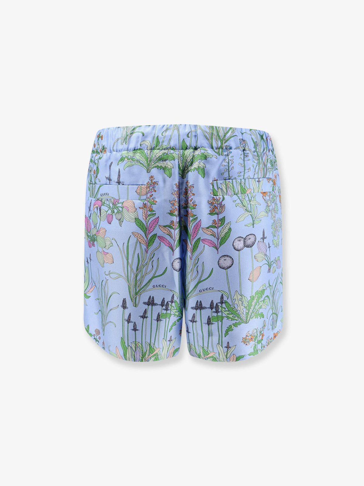 Gucci Women's Printed Silk Shorts White