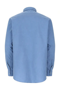 No Problemo men’s light blue long-sleeved dress shirt with classic collar and buttoned cuffs in cotton blend