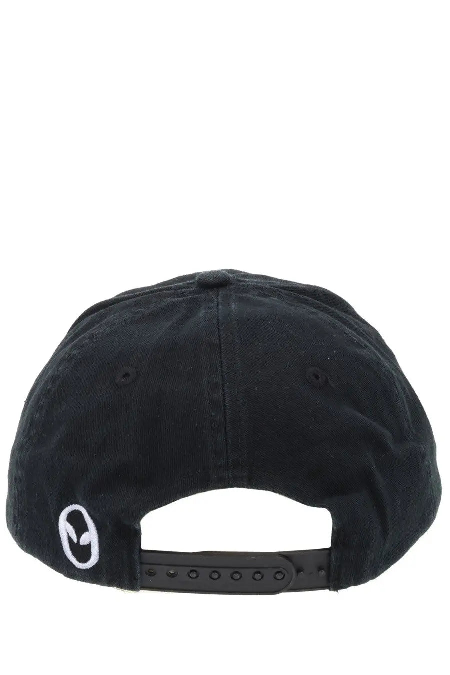 No problemo men’s black baseball cap with white embroidered logo on left side and adjustable black strap