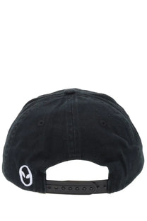 No problemo men’s black baseball cap with white embroidered logo on left side and adjustable black strap