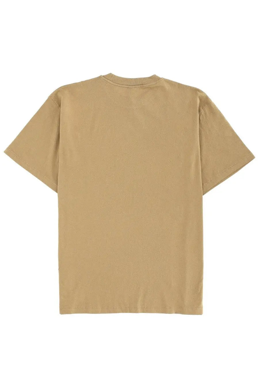 Beige short-sleeved crew neck unisex t-shirt in brown no problemo design perfect for casual wear