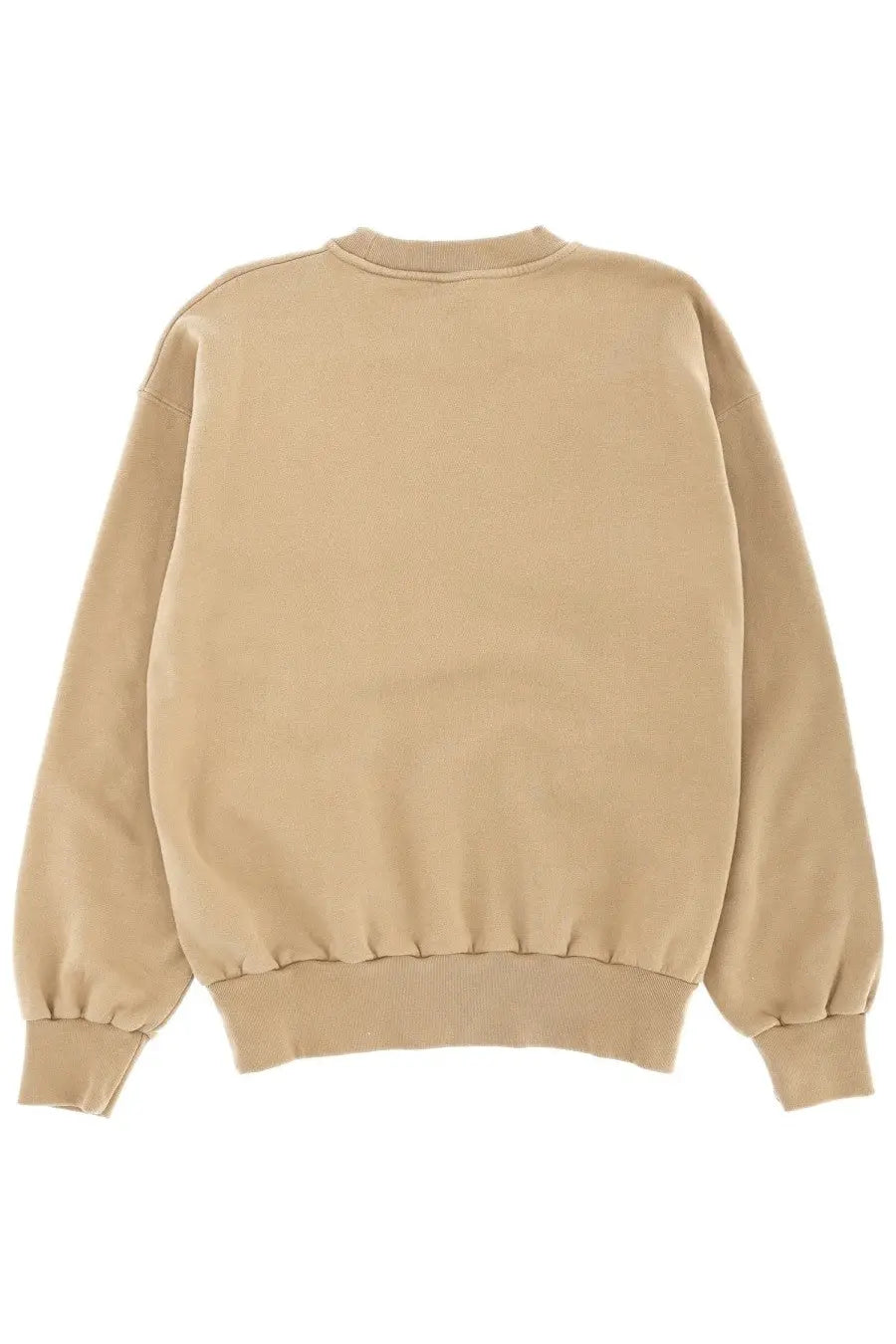 Beige no problemo unisex sweatshirt with ribbed cuffs and hem made of soft cotton blend for casual wear
