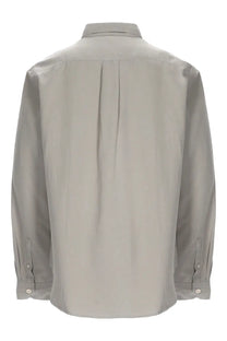Ps by paul smith men’s camicia casual fit grey light gray long-sleeve button-down shirt back with pleat and cuffs