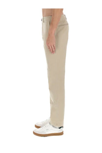 Beige ps by paul smith men’s chino pants with straight-leg cut and subtle stitching details in brown tone