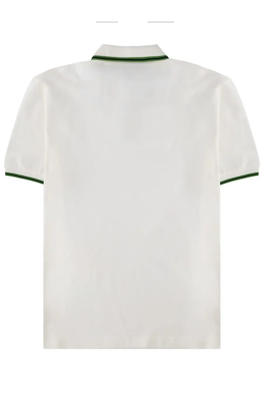 White ps by paul smith men’s cotton polo shirt with green trim on collar and sleeve cuffs