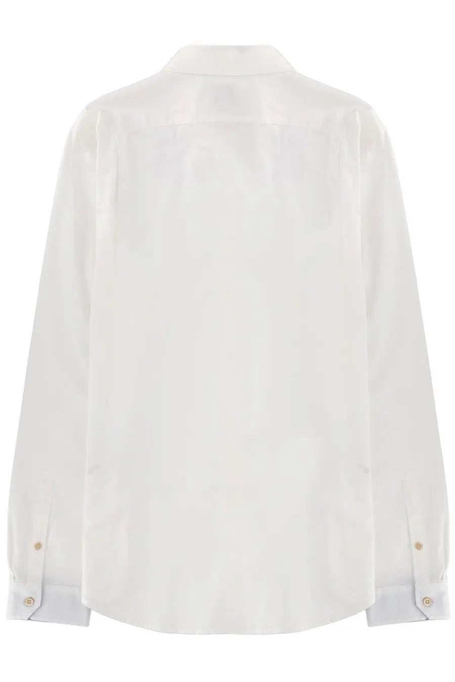 Ps by paul smith men’s cotton shirt white featuring a crisp white silk blouse with classic collar and buttoned cuffs
