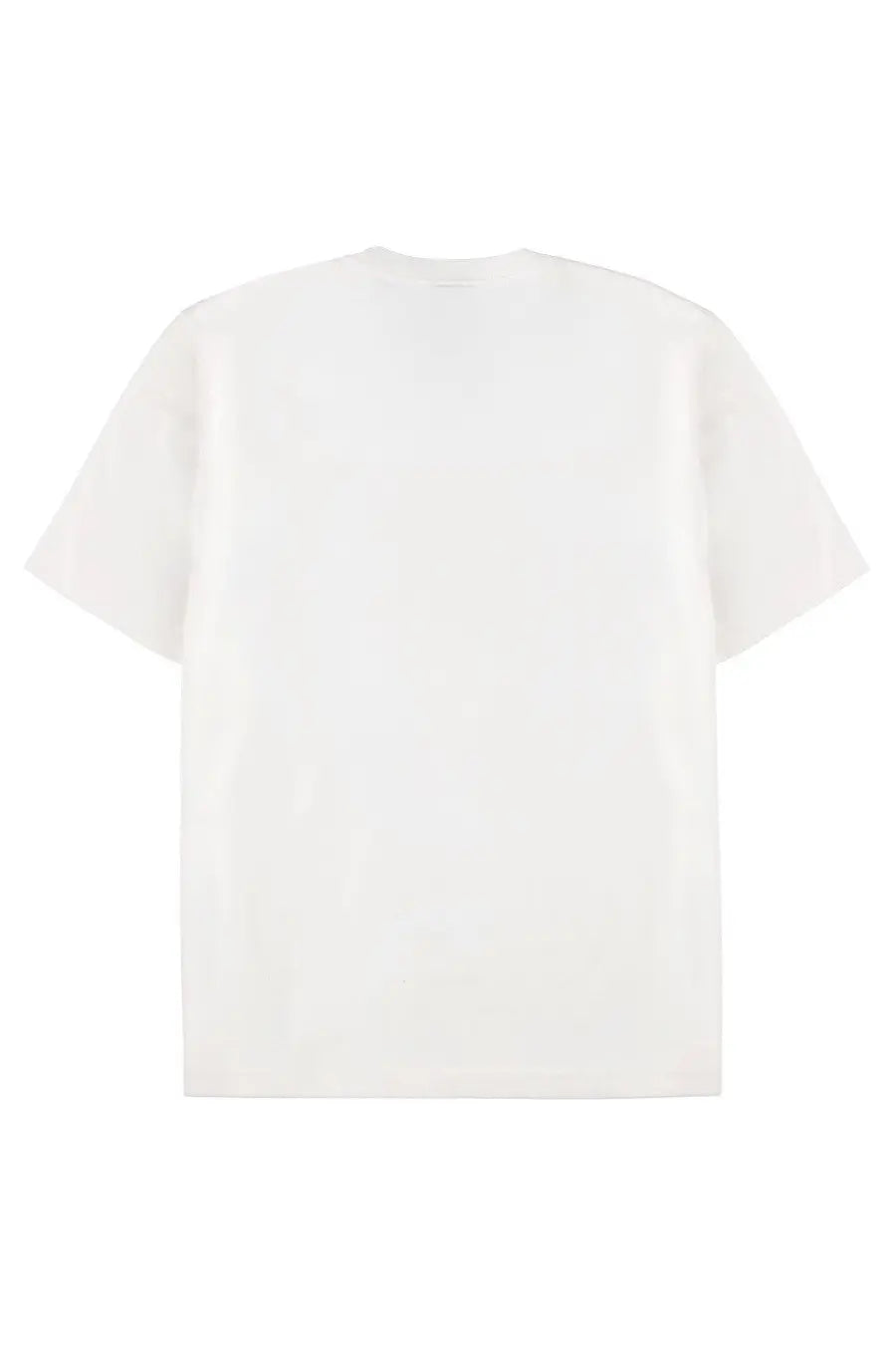 White cotton t-shirt with minimalist fabric skull design by ps by paul smith for men