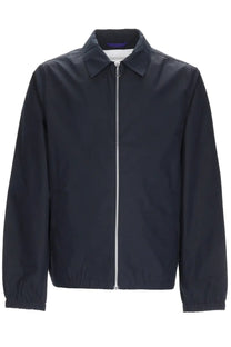 Ps by paul smith men’s black nylon jacket with silver zipper and subtle purple branding at the collar