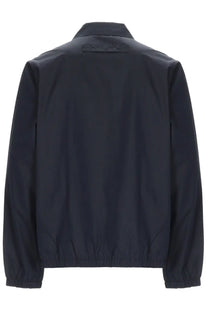 Ps by paul smith men’s giacca con zip blue dark navy blue nylon jacket with collar and elasticated cuffs