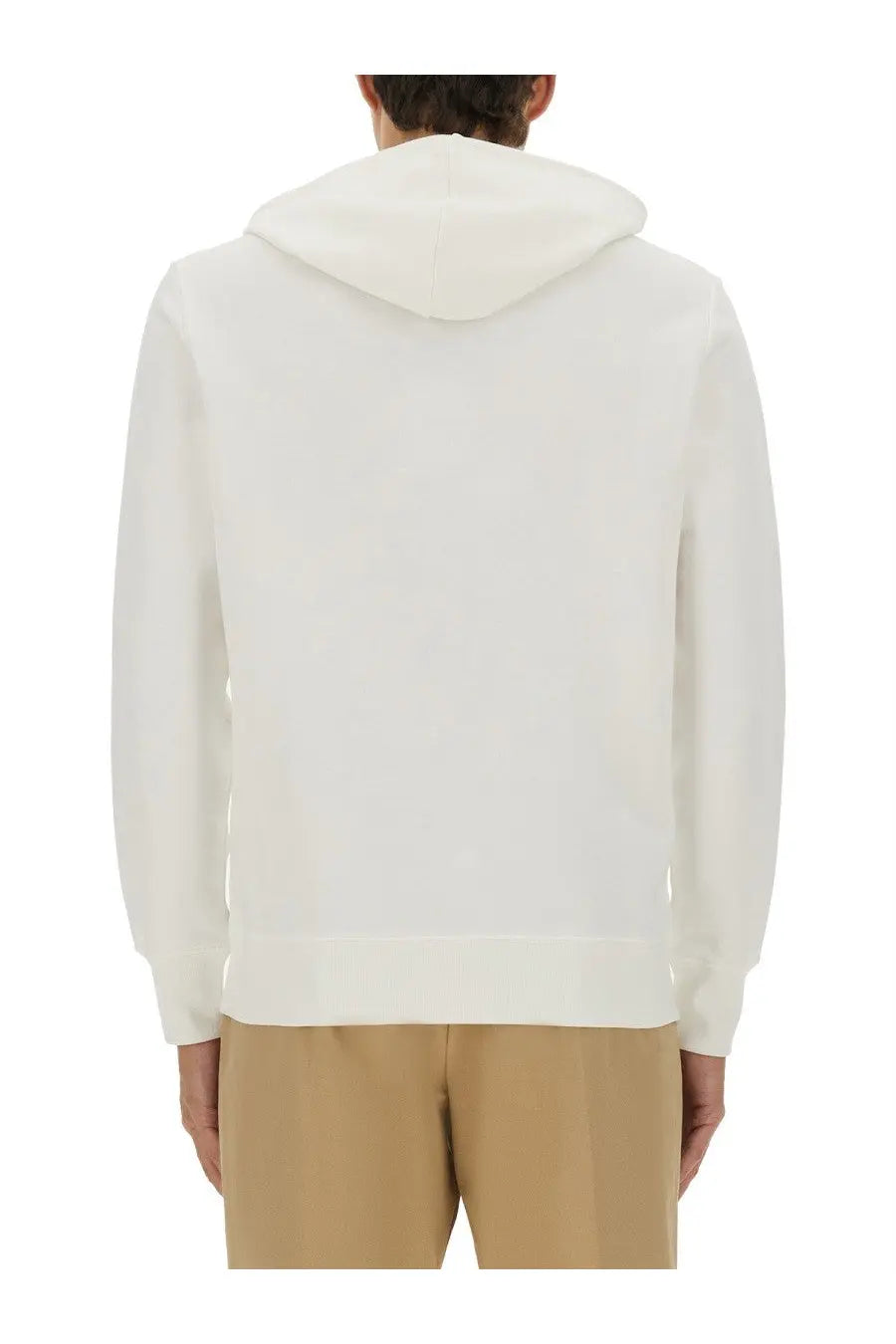 Ps By Paul Smith men’s white hoodie with a minimalist design soft smooth texture and clean lines
