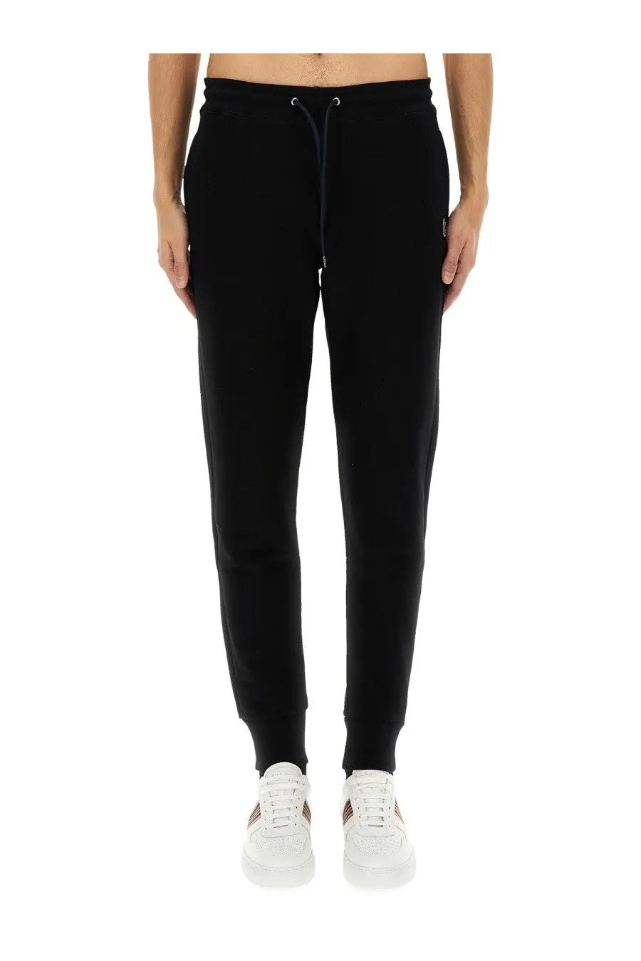 Ps by paul smith men’s black cotton joggers with drawstring waist and ribbed cuffs for comfortable casual wear