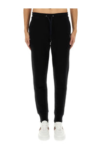 Ps by paul smith men’s black cotton joggers with drawstring waist and ribbed cuffs for comfortable casual wear