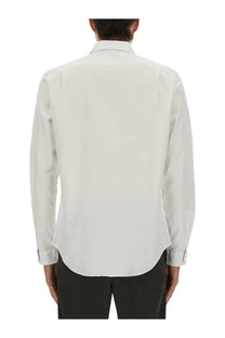 A crisp white ps by paul smith men’s tailored fit dress shirt with classic collar and buttoned cuffs