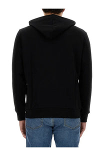Black ps by paul smith men’s sweatshirt with smooth solid fabric and classic hooded design