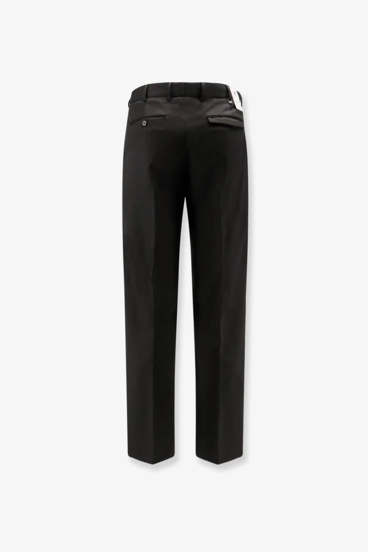 Pt torino men’s michael reworked virgin wool trousers black with sleek straight-leg cut and subtle stitching details