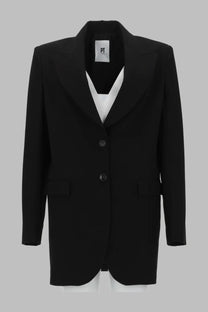 Pt Torino Women's Giacca Victoria in Lana Black