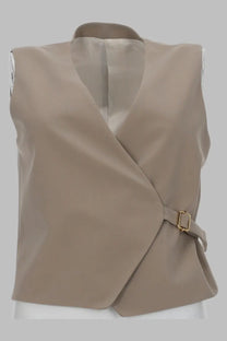 Pt Torino Women's Gilet Angela in Lana Brown