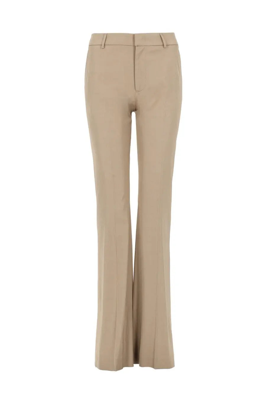 Beige pt torino women’s pantalone elsa straight-leg trousers with tailored fit and subtle front pleats