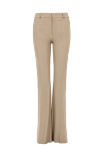 Beige pt torino women’s pantalone elsa straight-leg trousers with tailored fit and subtle front pleats