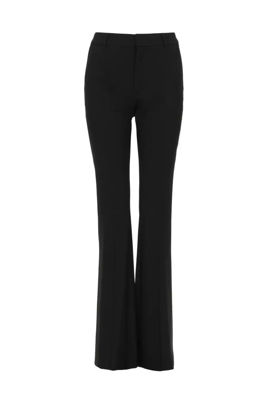 Pt torino women’s pantalone elsa black tailored trousers with straight-leg cut and subtle pleats at the waistband