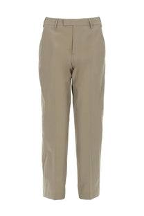 Pt Torino women’s beige tailored trousers with a clean straight-leg cut and belt loops for a polished look