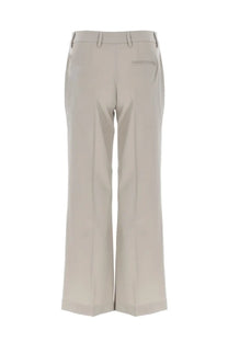 Pt Torino women’s pantalone jodie beige wide-leg trousers with sleek tailored fit and subtle stitching details