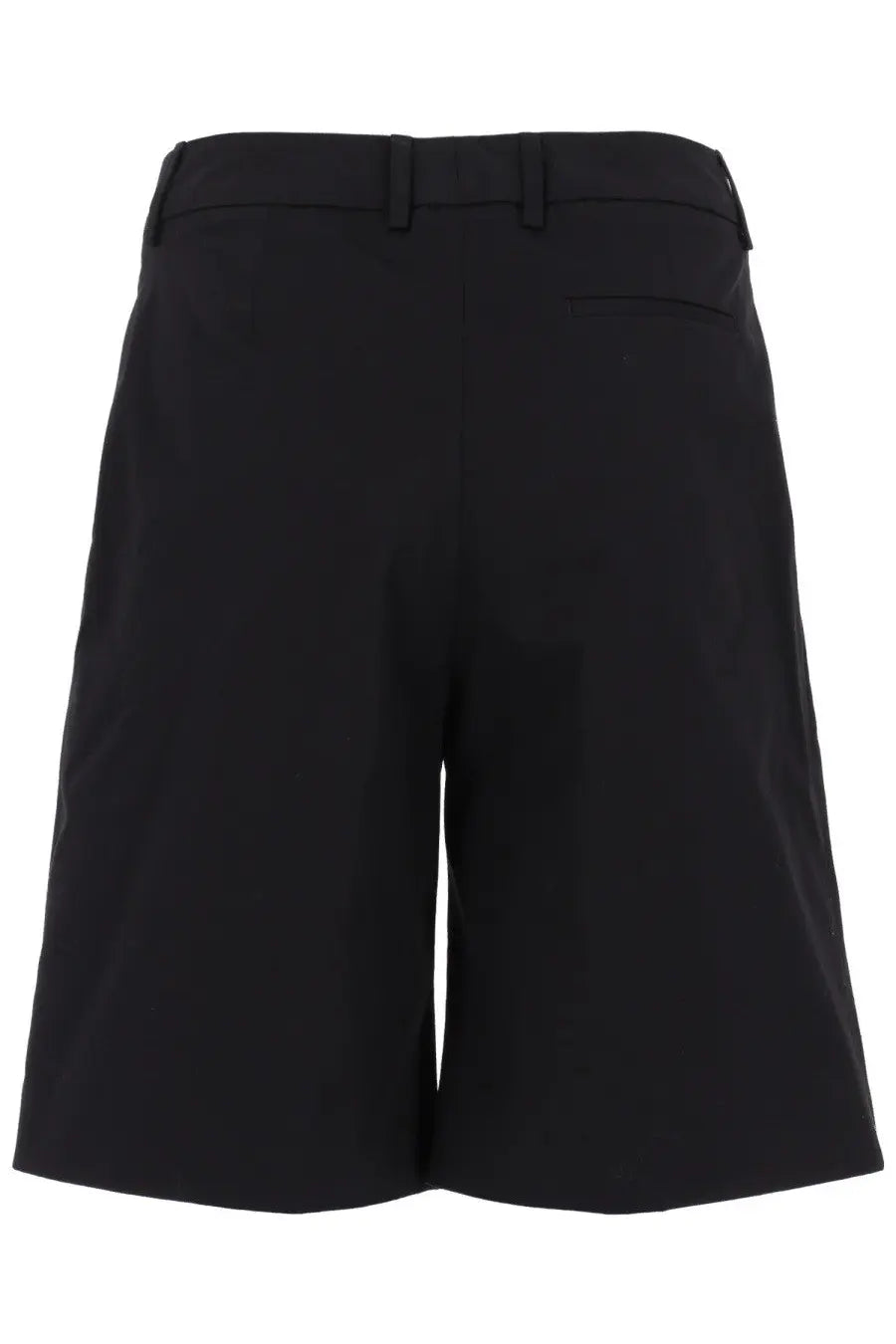 Pt Torino women’s black tailored shorts with a sleek structured design and belt loops for a polished look