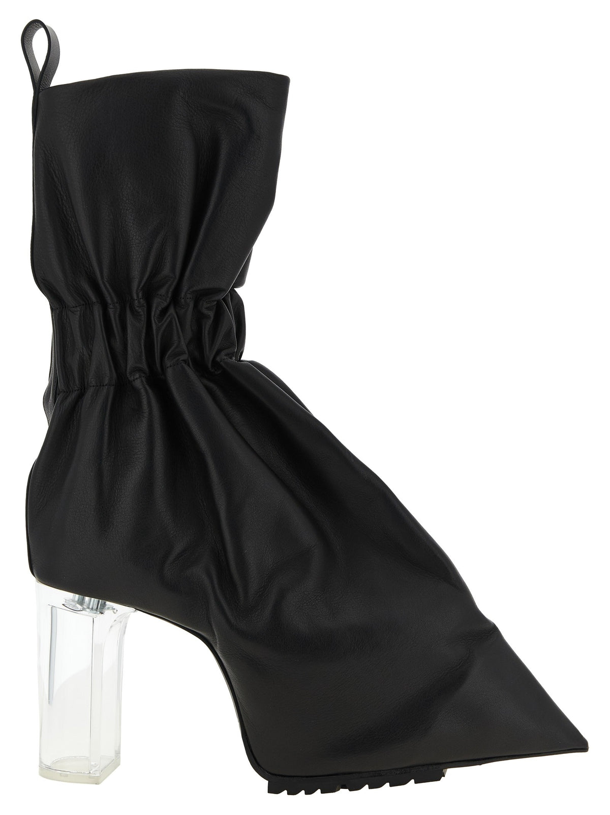 Rick Owens Pull on Cuffed Taquito Ankle Boots Black