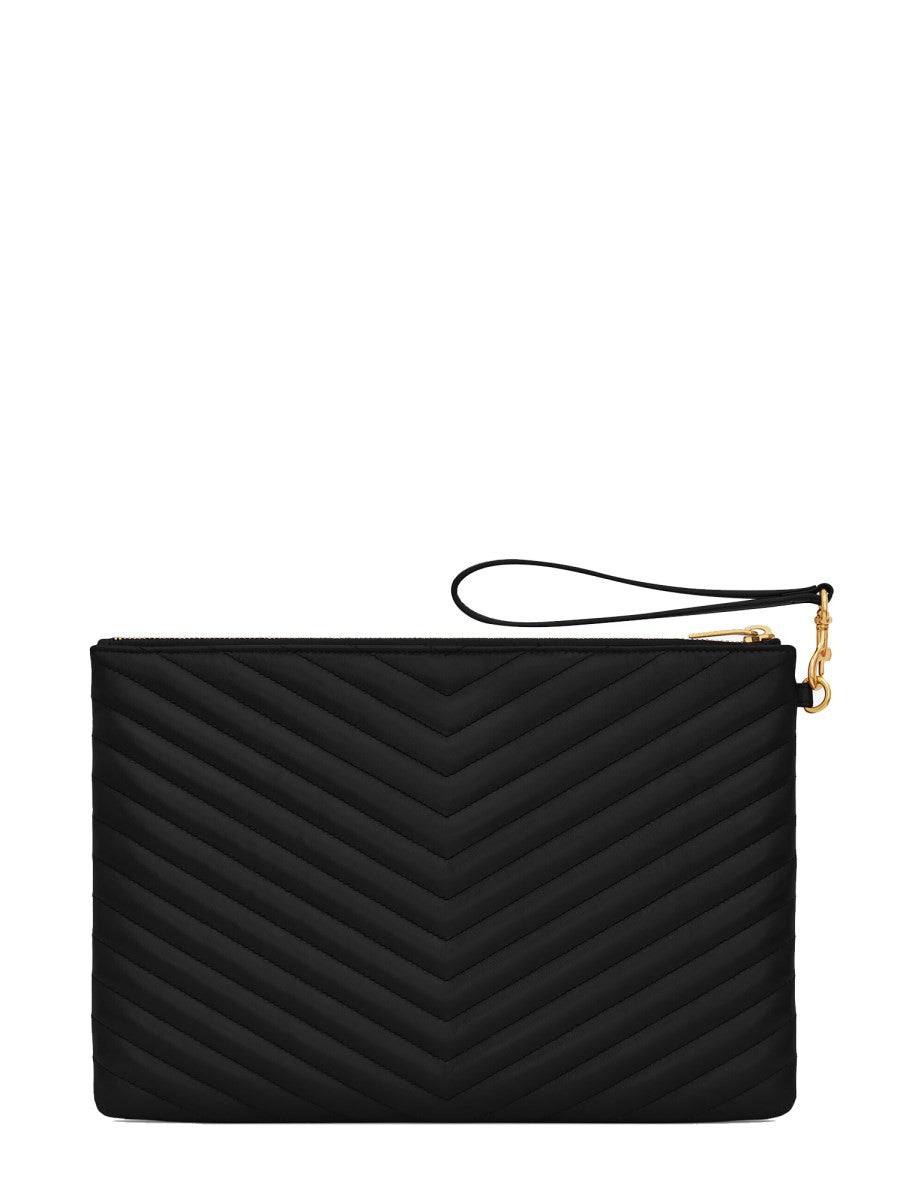 Saint Laurent Women's Puoch per Tablet Cassandre Black