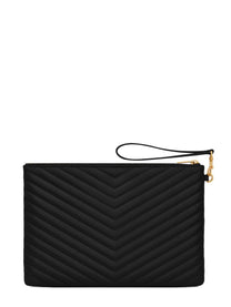 Saint Laurent Women's Puoch per Tablet Cassandre Black
