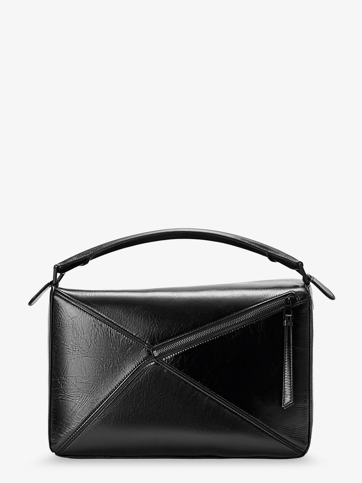 Loewe Men's Puzzle Large Leather Bag Black