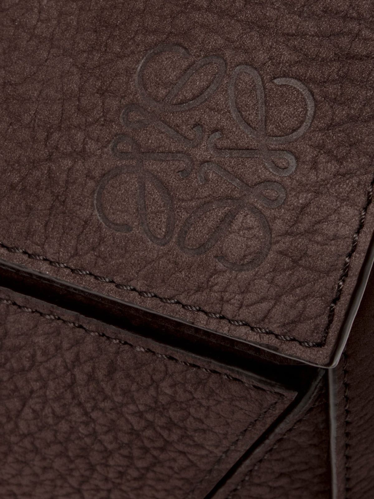 Loewe Men's Puzzle Large Nubuck Bag Brown