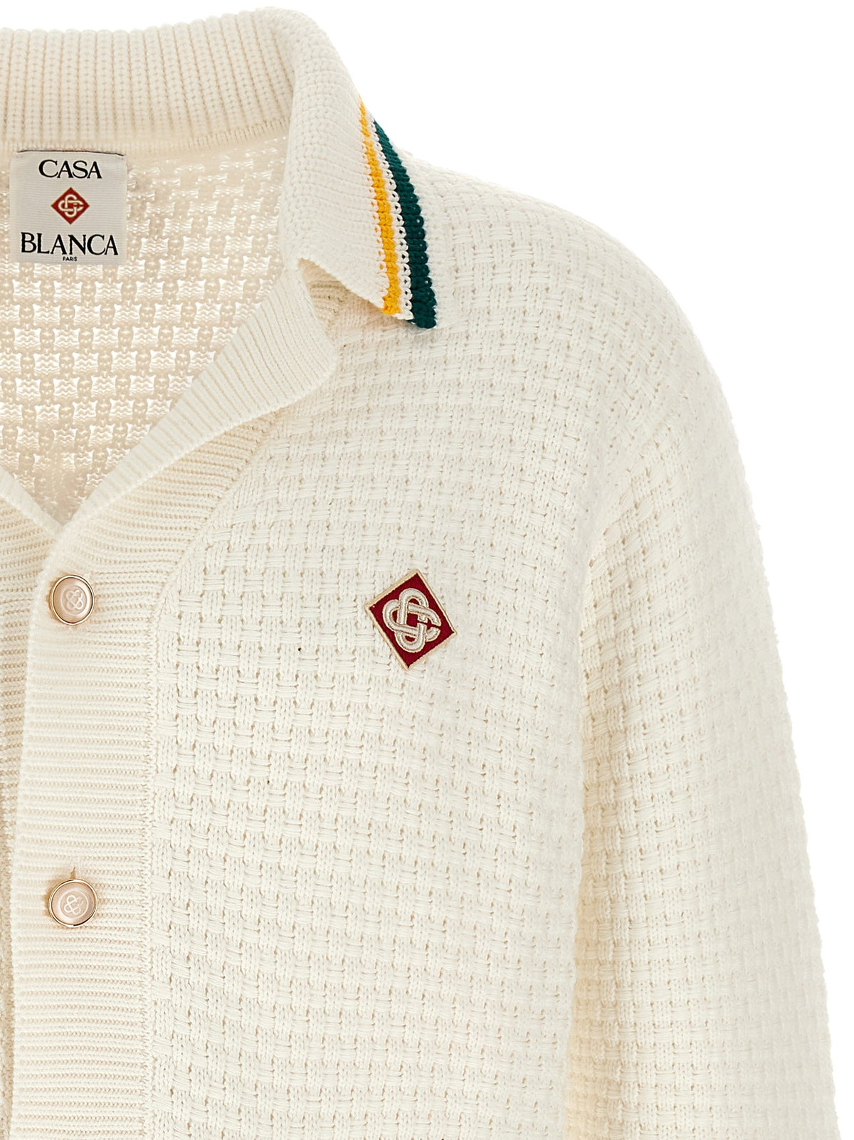 Casablanca Pyramide Doranges Cardigan White