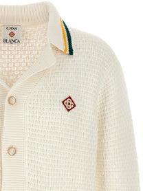 Casablanca Pyramide Doranges Cardigan White