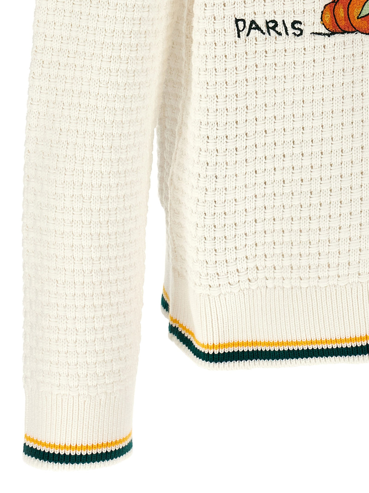Casablanca Pyramide Doranges Cardigan White