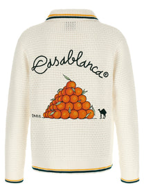 Casablanca Pyramide Doranges Cardigan White