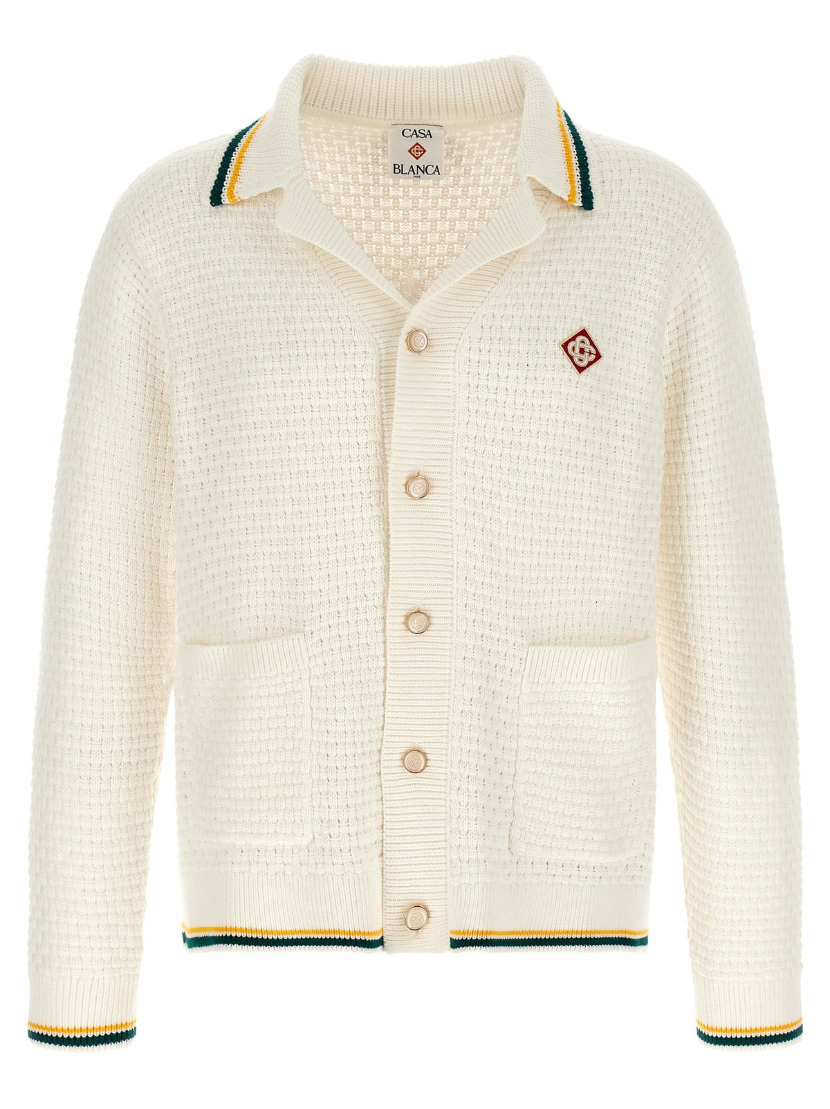 Casablanca Pyramide Doranges Cardigan White
