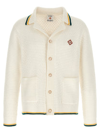 Casablanca Pyramide Doranges Cardigan White