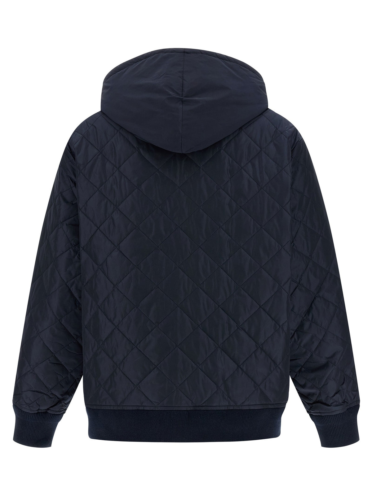PRADA Quilted Hooded Jacket Blue