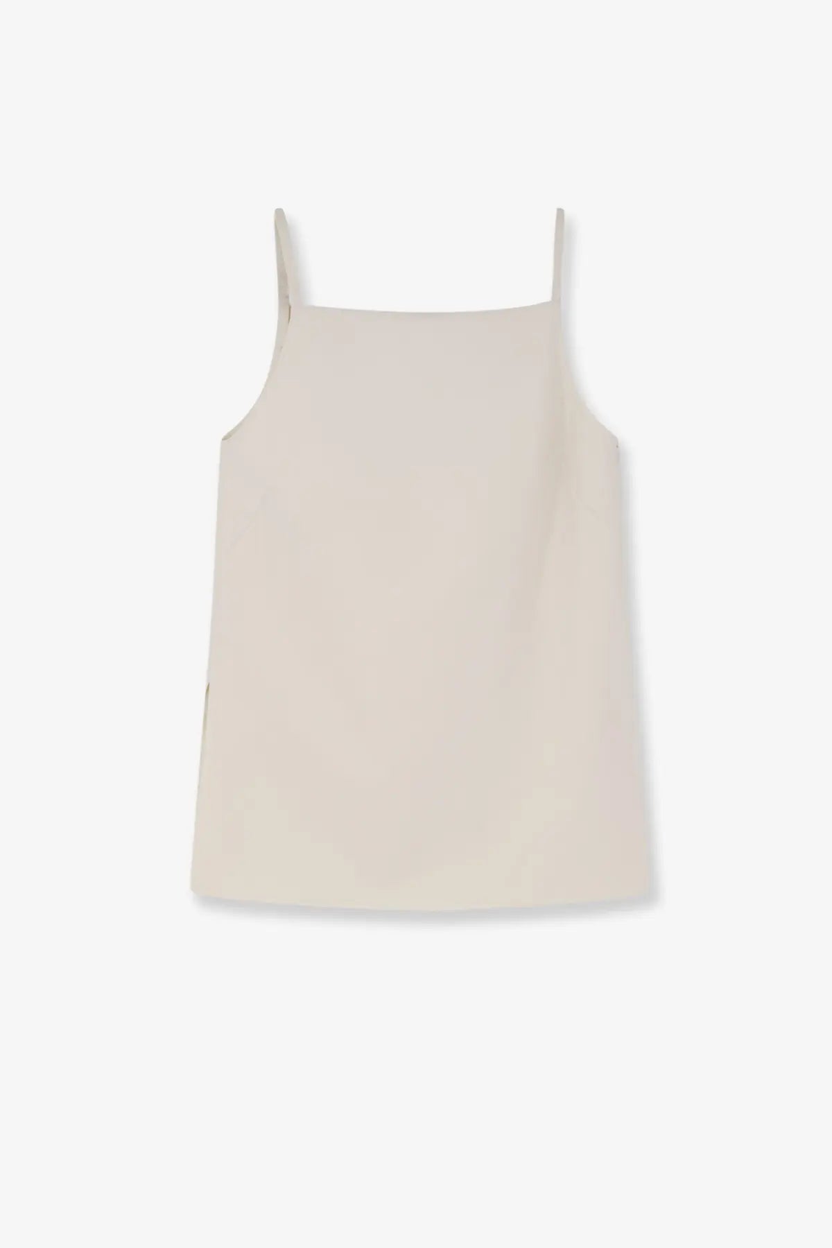 R2W women’s tinta square neck top white minimalist off-white spaghetti strap top in smooth lightweight fabric